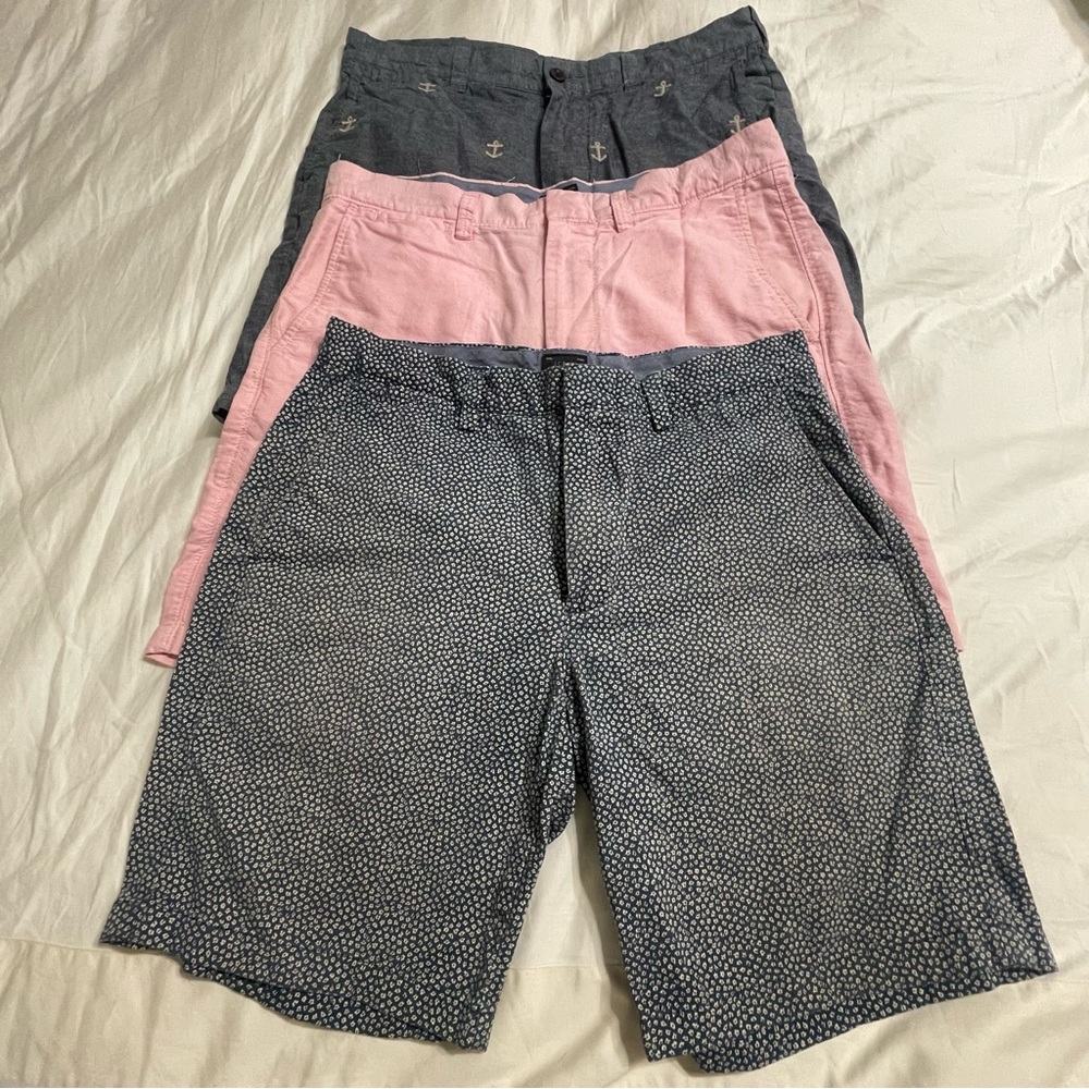 J. Crew Bermuda Shorts Set -‎ Pink, Gray, and Blue